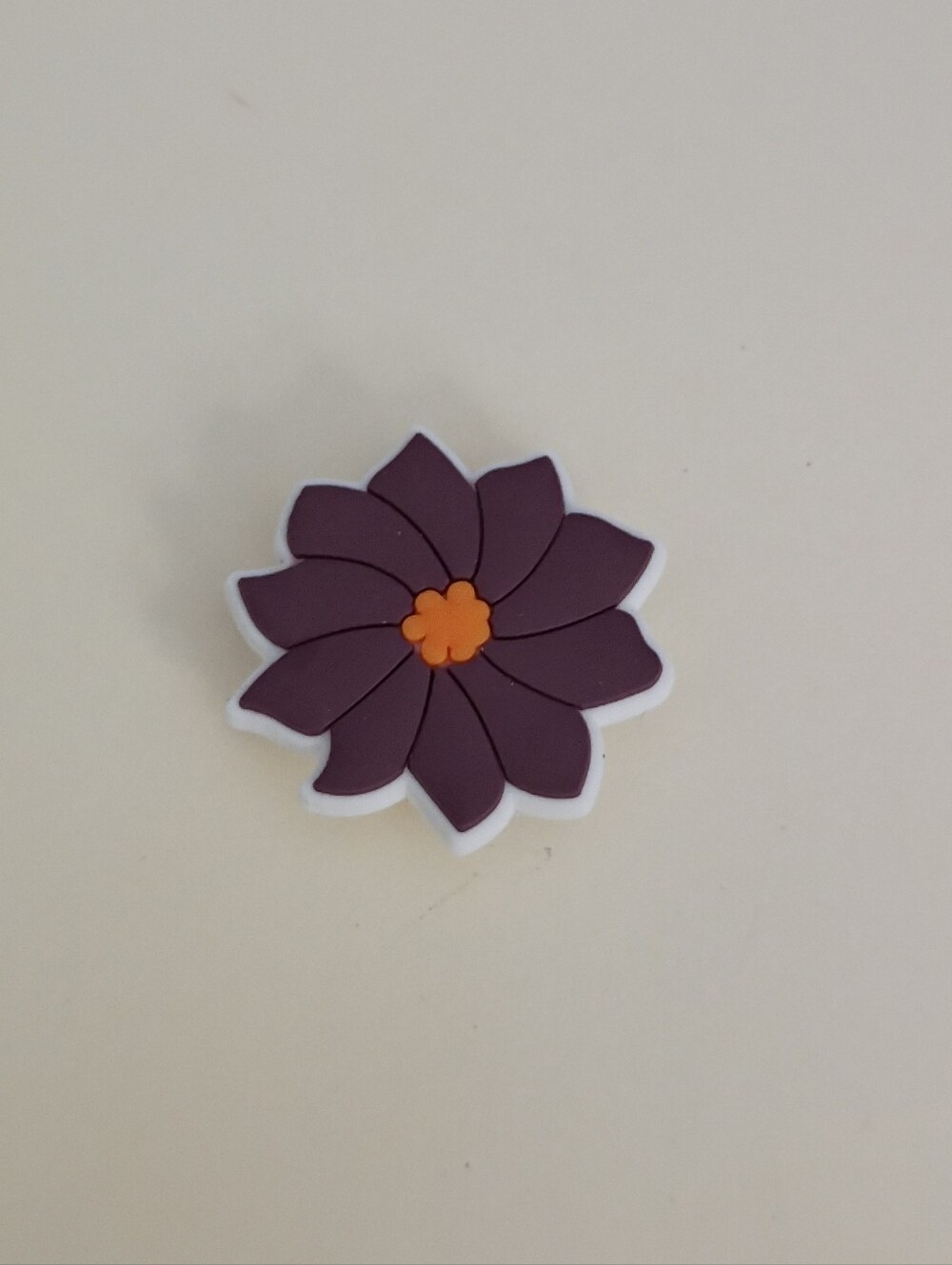 10 for $10 Jibbitz Croc Charm - Dark Purple Flower Multi Petal Orange Pistol 2